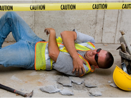 Image of an injured construction worker